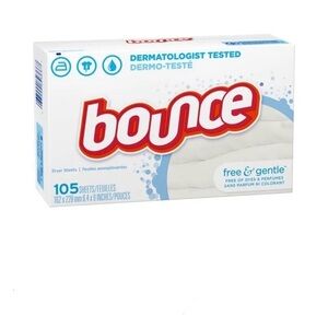 2 Boxes of Bounce Free and Gentle Fabric Softener Sheets 105 count